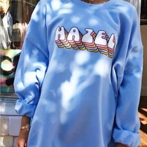 Baby Blue Hazel Boutique crew neck